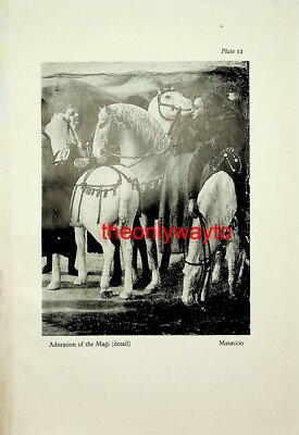 Anbetung der Heiligen Drei Könige (Ausschnitt), Masaccio, Buchillustration (Druck), 1929