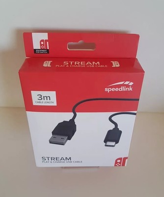 Speedlink 3m Play & Charge USB-C Kabel Ladekabel für Nintendo Switch Controller