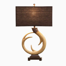 Antler Twirl Table Lamp Deer Stag Horn Unique Rustic Cabin Lodge Wildlife Decor