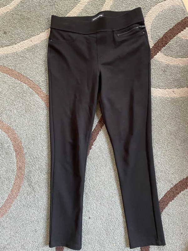 Womens DKNY black rayon/spandex blend pants Medium M WORN ONE TIME