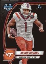 2024 Bowman Chrome University #119 Kyron Drones Virginia Tech Hokies