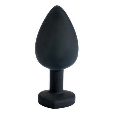 Men Women Sex Toy Heart Silicone M Size Butt Anal Plug Diamond Funny Love Sex
