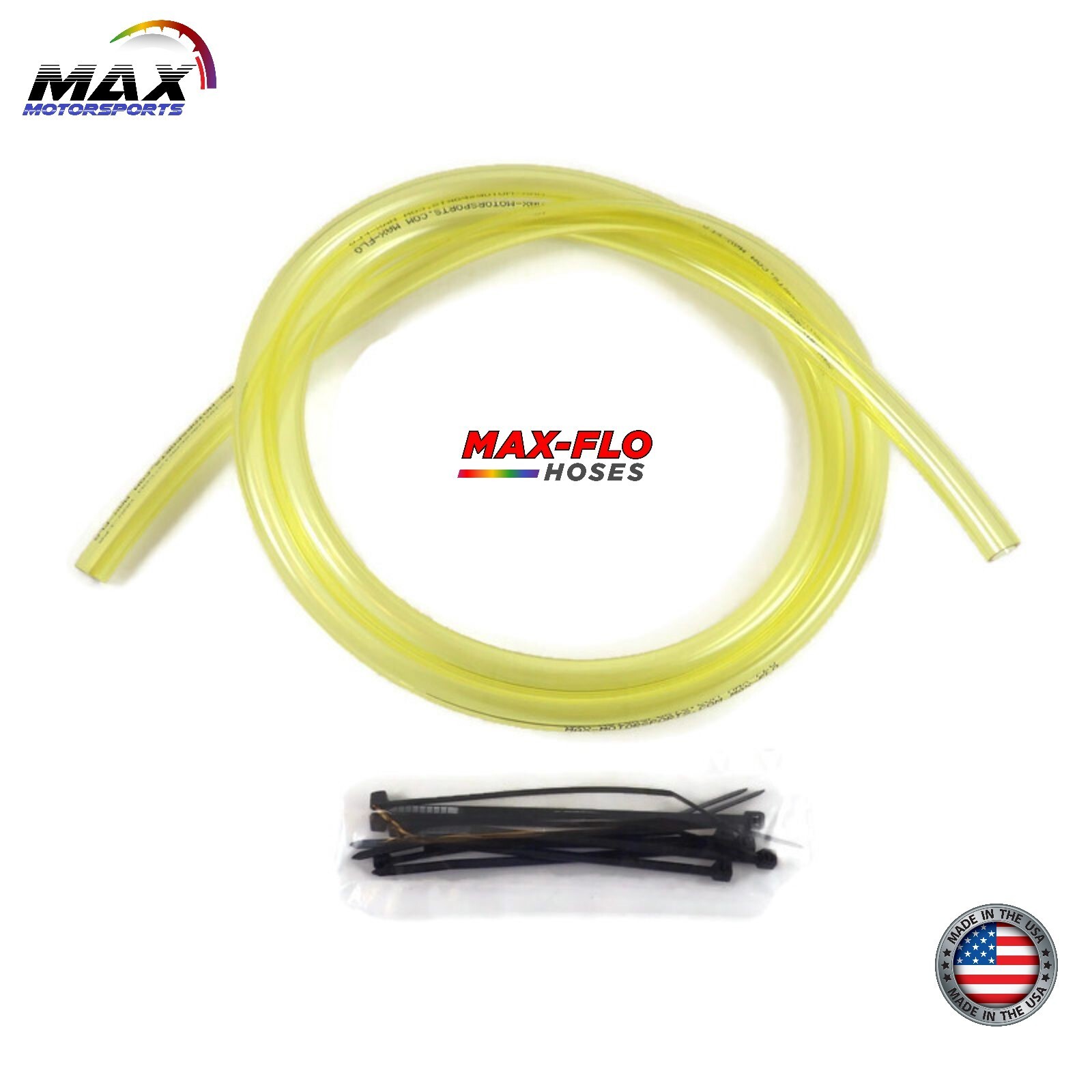 4' ft x 1/4" ID CLR YELLOW FUEL HOSE GAS LINE MOTORCYCLE MOPED DIRTBIKE