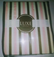 Luxe Crib Fitted Sheet Soft Pink, Brown  White Stripes  New in Package