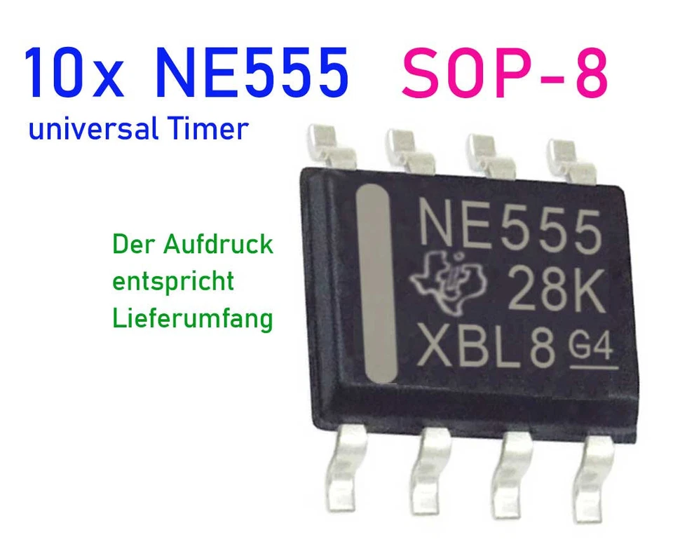 10 Stück NE555DR Timer original Texas Instruments SOIC -8 (SMD) DE-Brief - Bild 1 von 1