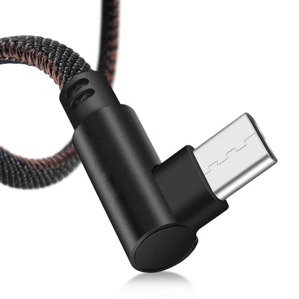 Type C 90 Degree Right Angle USB C 3.1 Fast Data Sync Charging Charger Cable Hot - Image 4 of 4