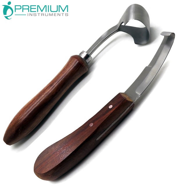 Veterinary Horse Hoof Double Edge & Swiss Knife 8" Premium Instruments