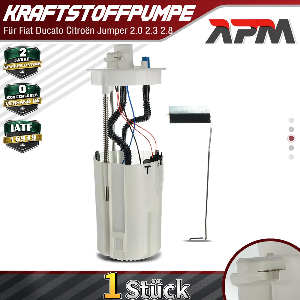 Pompe à Carburant 4 Broches Pour Peugeot Boxer, Fiat Ducato, Citroën Jumper - Débit ≥140, 12V