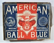 Caja Azul American Ball Early Am Ultramarine Works Heller & Merz Nueva York de colección