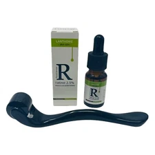 Retinol Facial Serum with Derma Roller -Anti Aging Natural Organic Vitamin A C E
