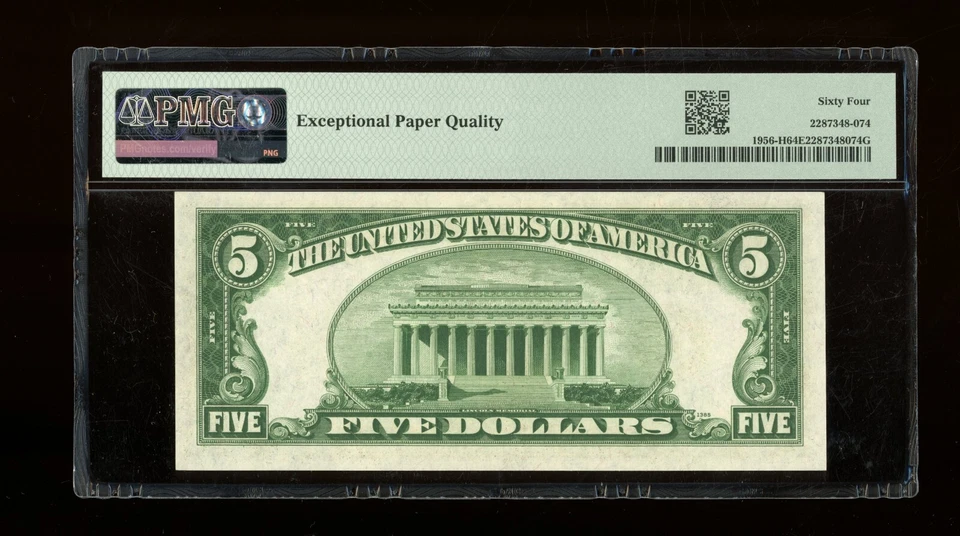 DBR 1934 $5 DGS St. Louis Fr. 1956-Hdgs PMG 64 EPQ Serial H15150773A - Image 2 of 2