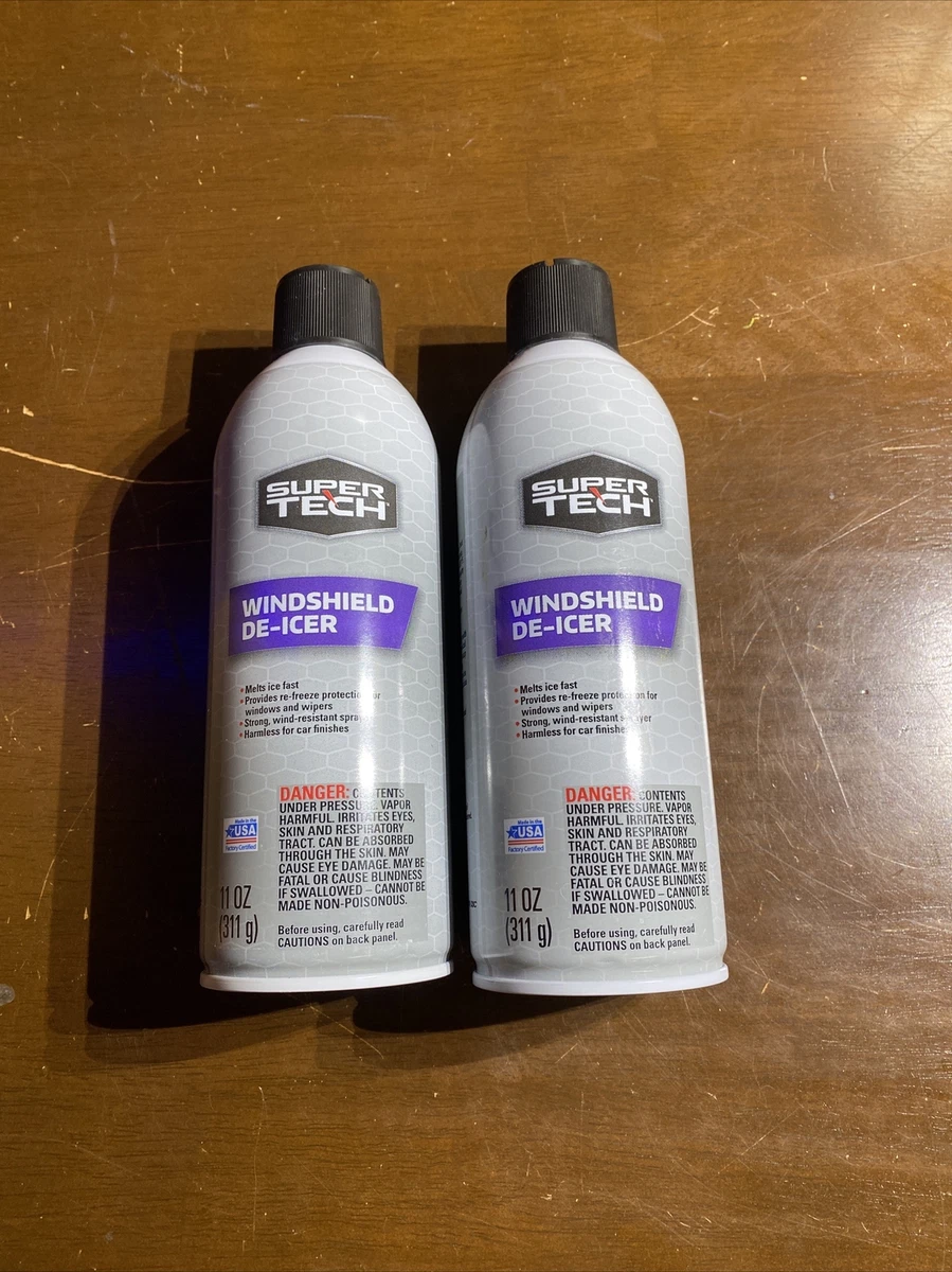 2New Canisters SuperTech Windshield De Icer, DeIcer Spray 11oz