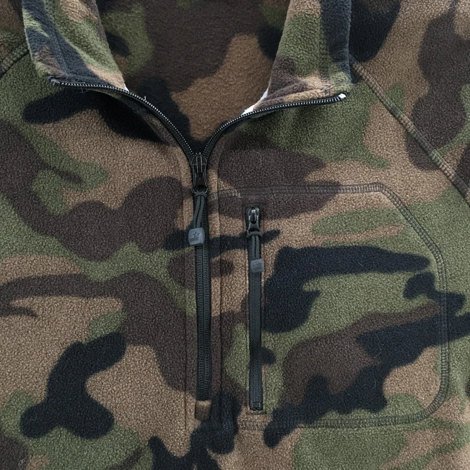 Chaqueta Starter Fleece Anorak Para Hombres XL Multicolor Camuflaje Manga Raglán Cuarto Cremallera Foto 3 de 4