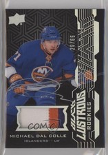 2018-19 SPx UD Black Lustrous Rookies 26/65 Michael Dal Colle Patch Auto 02h6