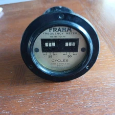 Frahm Frequency Meter 100-150 Volts  Made By James G. Biddle Co.