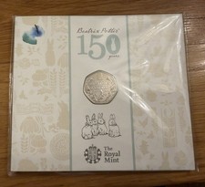 2016 BEATRIX POTTER 50p Fifty Pence Coin BUNC 150th Anniversary Royal Mint Pack