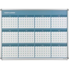 Global Industrial Magnetic Dry Erase Twelve Month Calendar Board Steel Surface