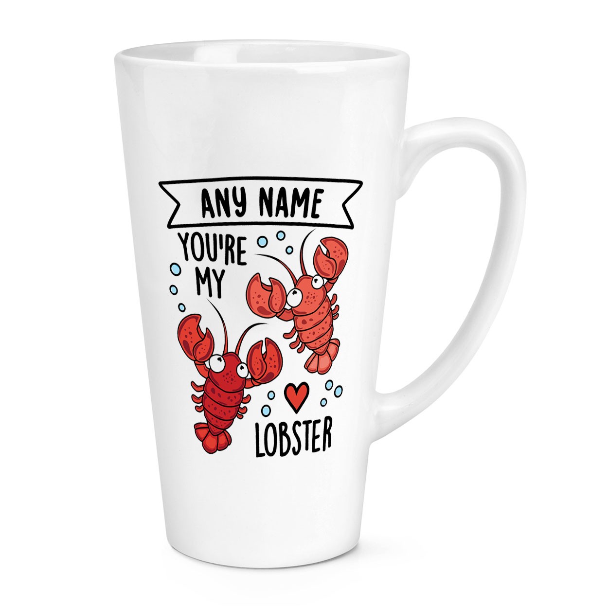 Personalised You're My Lobster 17oz Large Latte Mug Cup Valentines Girlfriend