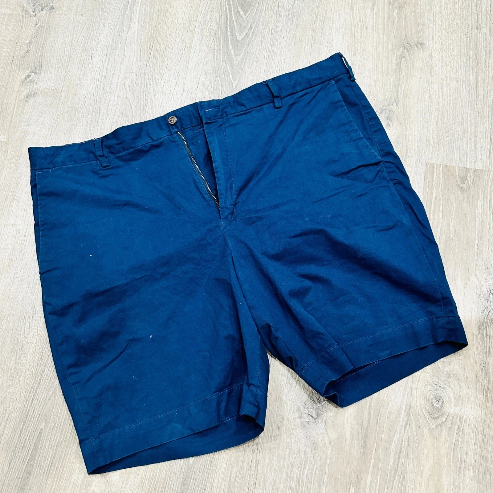 Polo Ralph Lauren Shorts Mens 42 Navy Flat Front Stretch Classic Fit Shorts