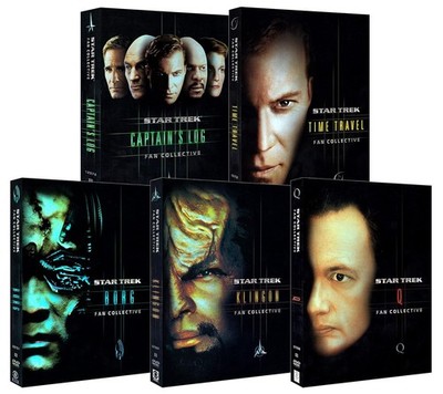 Star Trek Fan Collective 5-Box DVD Lot Captain Log Borg Klingon Q Time  