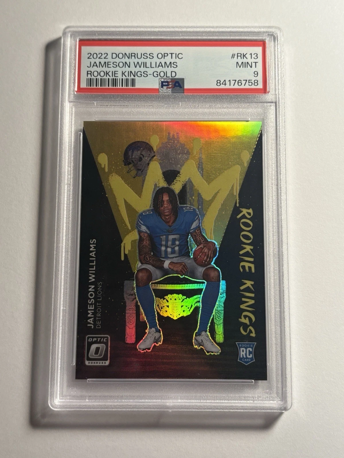 Jameson Williams Panini Donruss Optic Rookie Kings #RK13 Gold