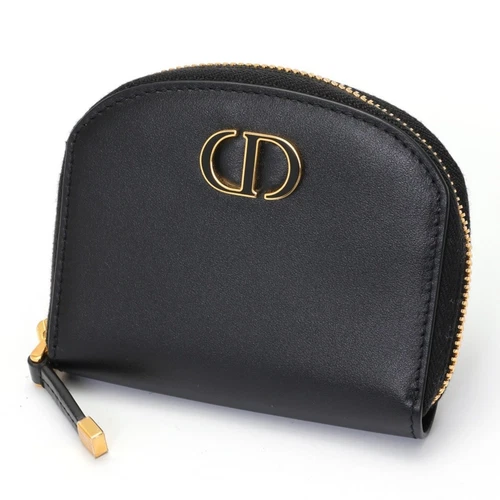 Étui à monnaie Dior 30 Montaigne zippé S2193UQBE_M900 cuir noir article occasion TOMI 0