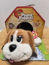 Pound Puppy Plush Dog Pick Me Pups 12" Tan Mattel 2004 W/House NO Adoption Paper