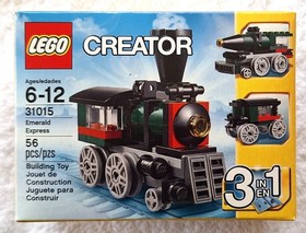 LEGO CREATOR Emerald Express Train 3105 Used Complete Box Instructions Lot of 3