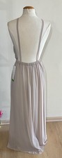 NWT-B Levkoff 7138 Open Back Halter Front Gown Cashmere -Sz12 MRSP - 180