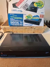 Apex Digital TV Converter Box With Analog Pass-Through DT502 With Remote & Cable
