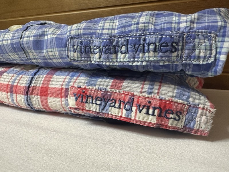 🔥Lot of 2 Men’s Vineyard Vines Performance Fishing Harbor Shirts Small S Summer