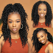 Goddess Locs Crochet Hair 12 Inch Faux Locs Crochet Hair for Black Women Pre