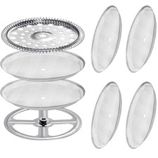 8 Pcs French Press Filter Parts 6 Pcs Stainless Steel Mesh French Press Scree...