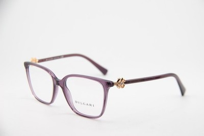 NEW BVLGARI BV 4197-B 5514 CLEAR PURPLE GOLD AUTHENTIC EYEGLASSES 53-17