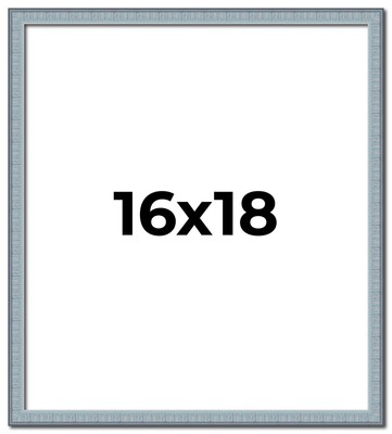 16x18 Frame Blue Scuffed Farm Board Solid Wood Picture Frame Width 0.75 Inches |