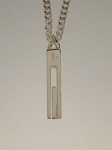 GUCCI SV925 Silver necklace with top for men Used - Picture 5 of 6