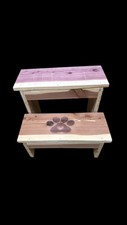 Deluxe Wood Cat Stairs Dog Step Ladder Pet Stairs 2 or 3 Steps Personalized