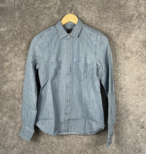 UNTUCKit Women s Size 12 Blue Denim Button Up...