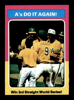 1975 Topps #466 A's Do It Again! NM or BETTER