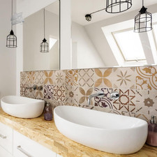 Stickers Tiles Kitchen Bathroom Tiles Stickers PVC Waterproof Wall 10x10