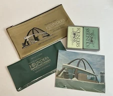 DEFUNCT Founders Bank OKC LOT Playing Cards Postcard Deposit Bag + Oklahoma City