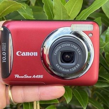 Red Canon Powershot A495 Compact digital camera 