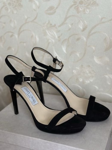 Damen Jimmy Choo Heels schwarz Leder 39 #5E68