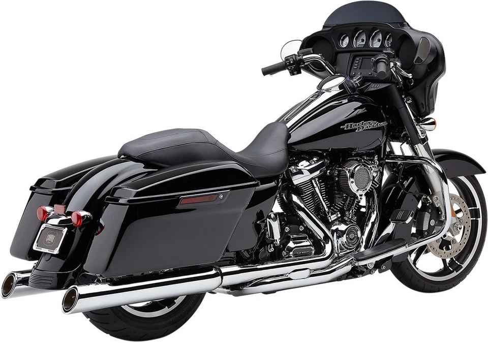 Silenciadores de escape cromados 909 Uppercut Slip-On Cobra 6268 para Harley Touring 99-16 Foto 2 de 4