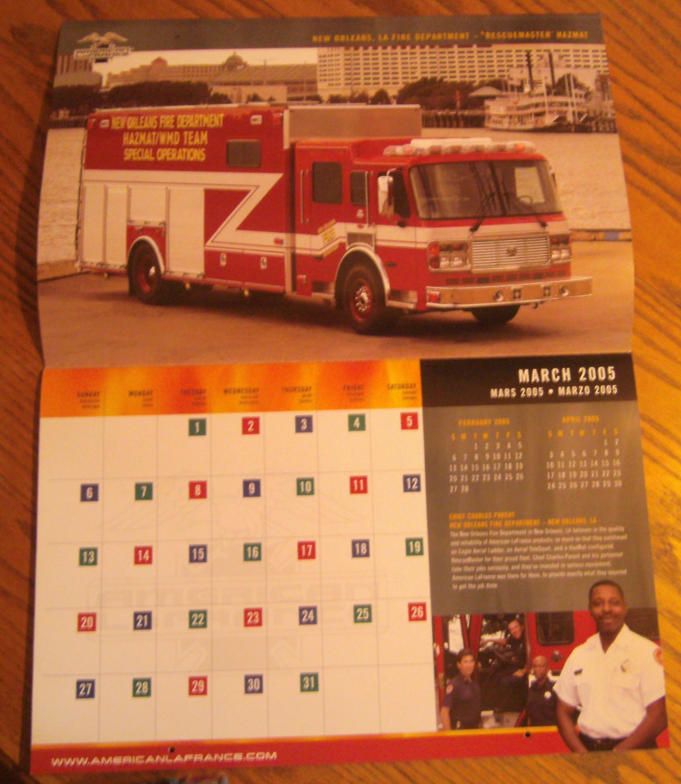 American LaFrance Calendar Fire Department Photos of Fire Apparatus Vintage