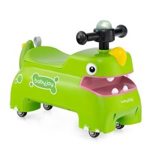 Costway Toddler Ride on Toy Walking Sliding Car with Lights and Music Green - Co