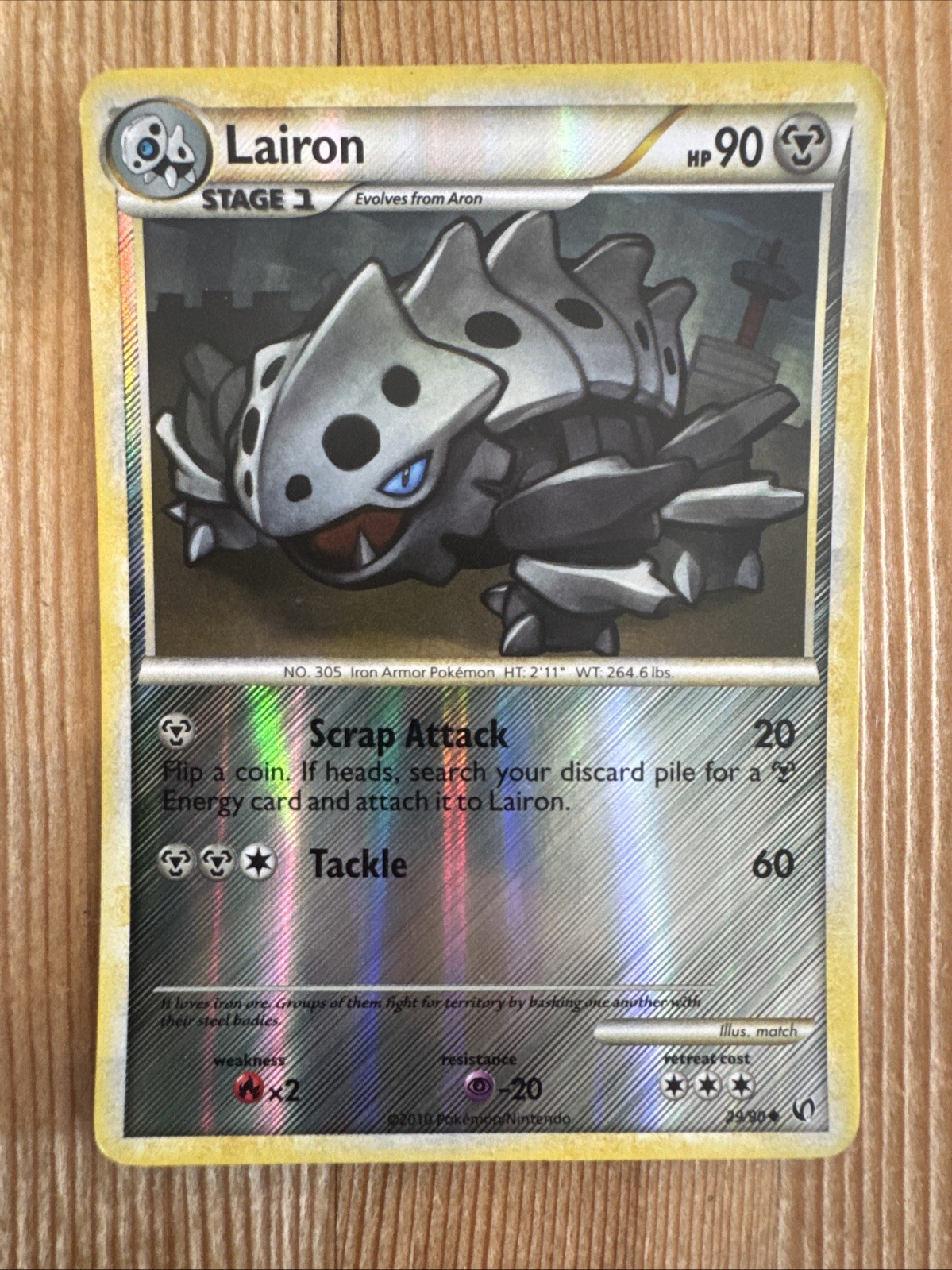 Pokémon TCG Lairon HS-Undaunted 29/90 Reverse Holo Uncommon MP