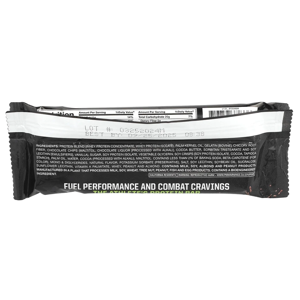 Combat Sport Bar™, masa para galletas con chispas de chocolate, 2,01 oz (57 g) Foto 3 de 3