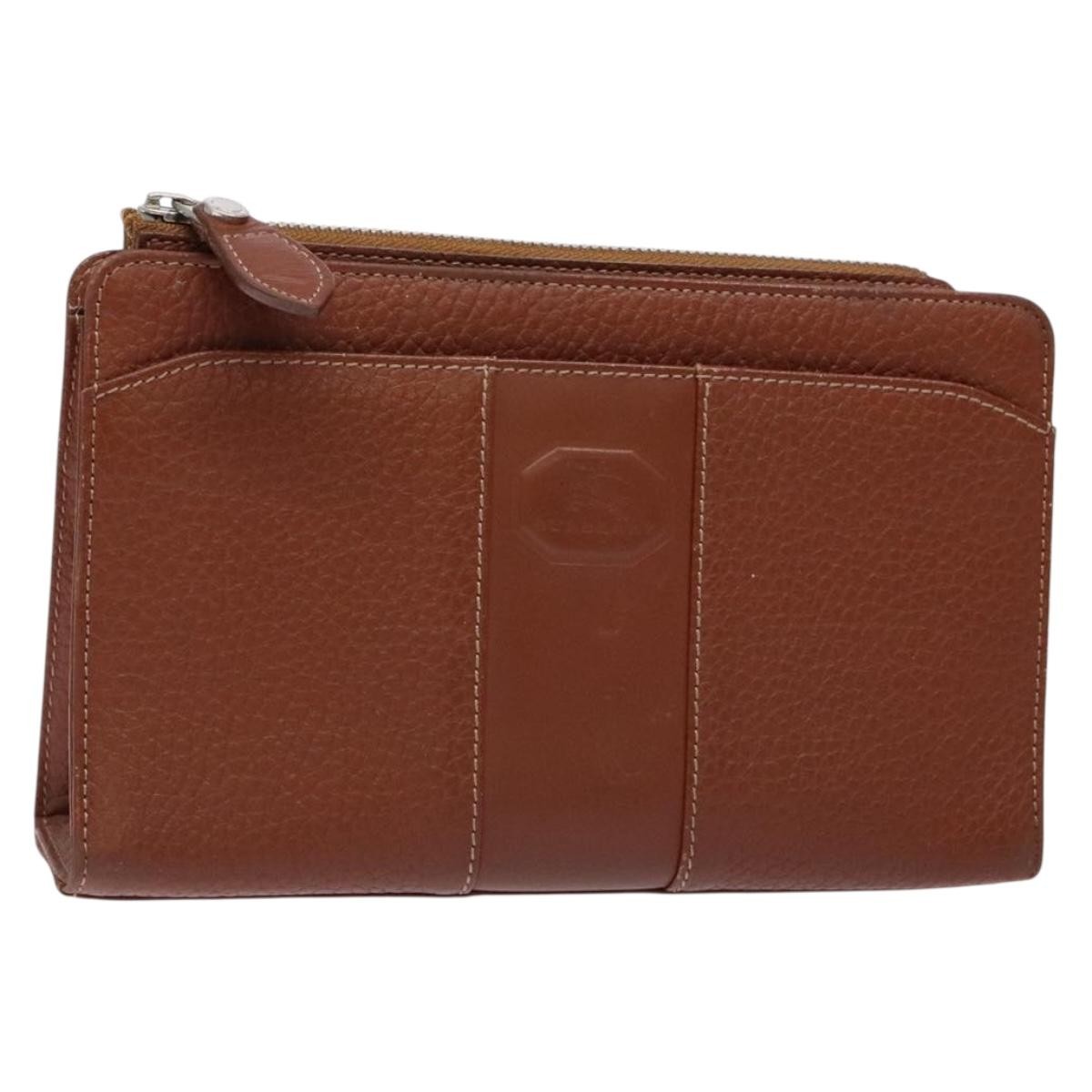 Burberry Clutch / バーバリークラッチ BURBERRY Clutch Bag Leather Brown Gold Auth bs28752 | eBay