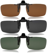 Aufsatz Polarisiert Clip On Sonnen Schutz Brille Träger Aufklap Überbrille UV400